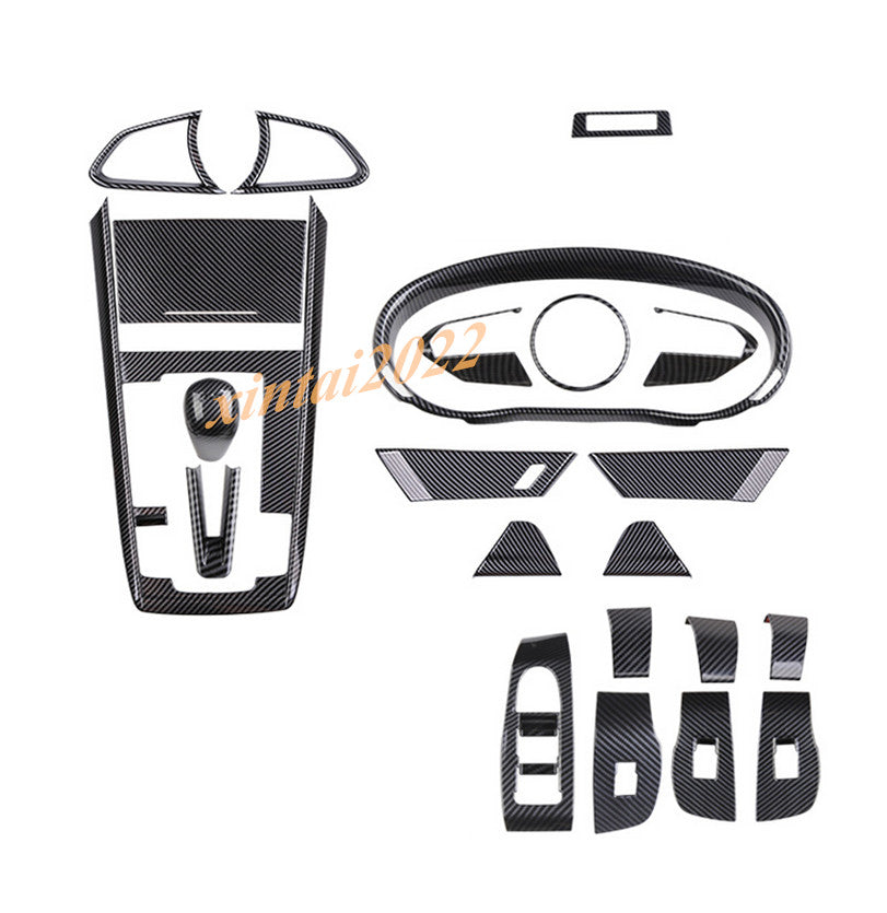 for Mazda CX-30 2020 2021 2022 ABS Carbon Fiber Car Interior Kit Cover Trim 22X