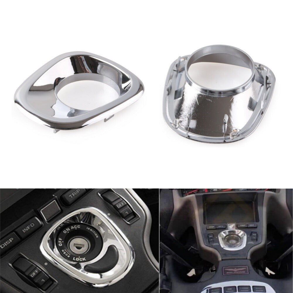 Chrome Ignition Key Accent Fairing Trim Cover for Honda Goldwing GL1800 2001-11