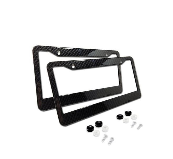 Suitable for Honda license plate frame cover cap rear boot trunk black carbon fiber