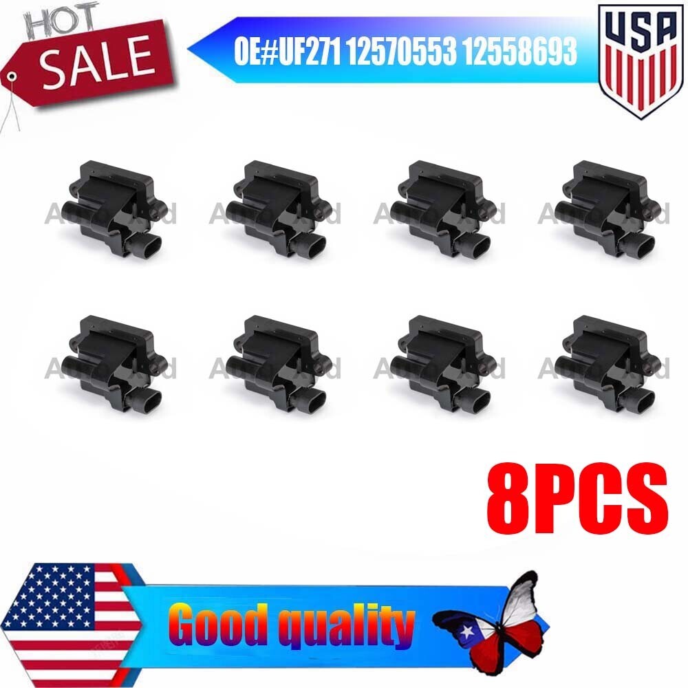 8PCS UF271 Ignition Coil NEW for Chevrolet Silverado for GMC for Hummer H2 for Chevrolet