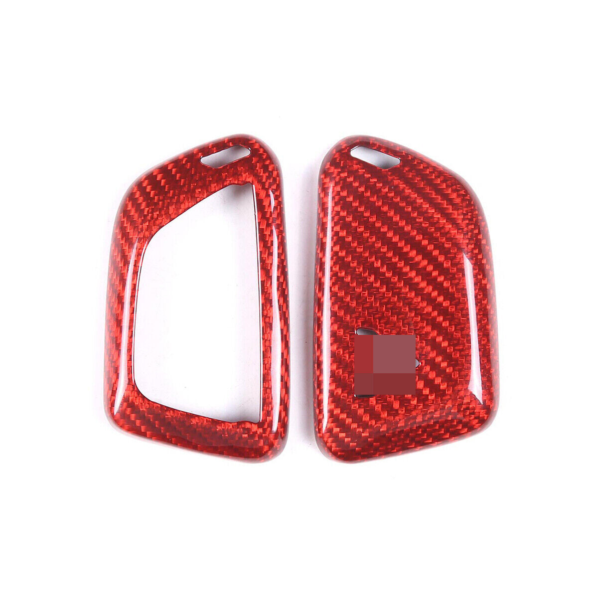 for Chevrolet for Corvette C8 2020-23 Red Carbon Key Fob Case Protector Shell Cover