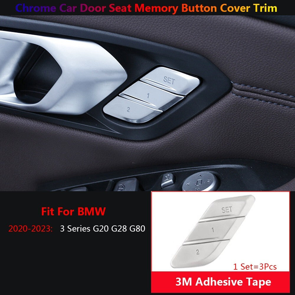 3 x for BMW 3 Series G20 G80 G28 Car Interior Door for Seat Memory Switch Cover Trim