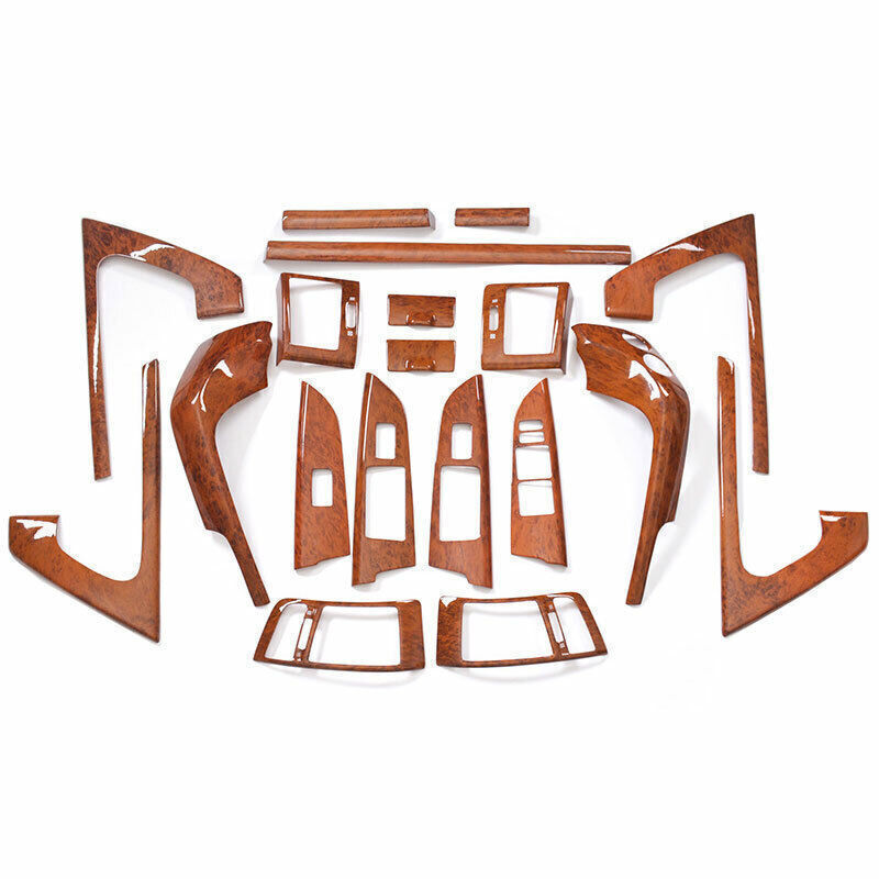 ABS Wood Grain Car Interior Decor Full Set Trim For 2013-15 for Toyota for Land Cruiser