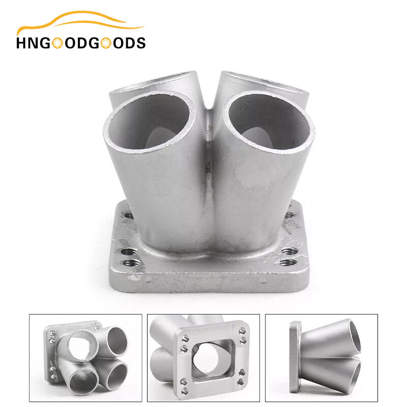 Stainless steel 4-1 cylinder manifold connector collector for T3 and T4 turbo flanges
