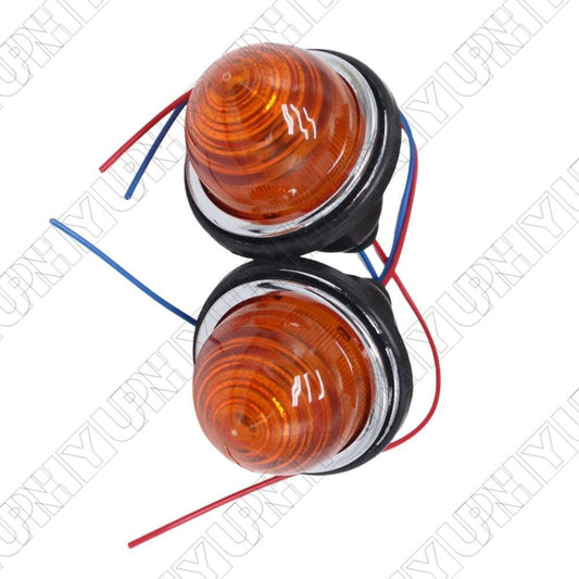 2Pcs Amber Indicator Light Lamps Fit for Land Rover Classic for Mini Lucas 1958-1986