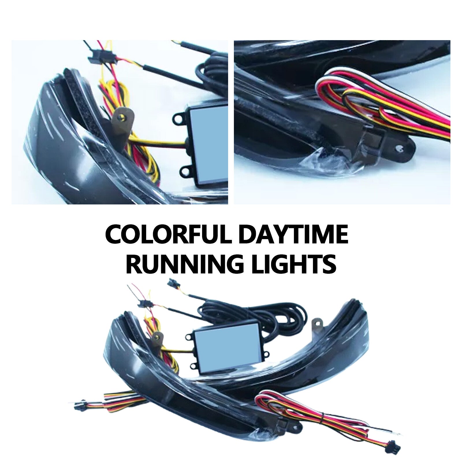 RGB LED mirror-finish sequential turn signals and fog lights, suitable for Infiniti Q50 and Q60 (2014-2020)
