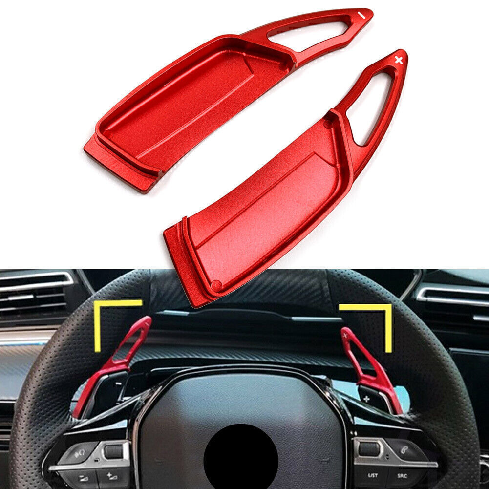 Lenkrad Paddle Shifter Verl?ngerung f¨¹r for Peugeot 3008 5008 GT 2017-2019 rot Paar