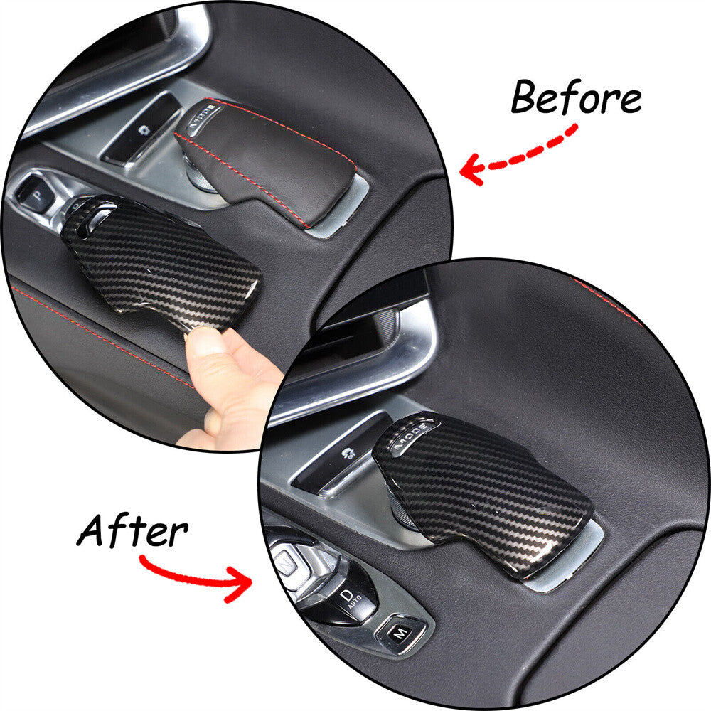 Carbon Fiber ABS Console Sport Mode Knob Cover for Chevrolet for Corvette C8 2020-23