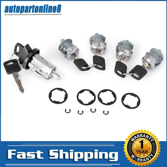 Ignition and door lock cylinders with 4 keys suitable for 1997-2007 for Ford F150, F250, F350, and F450.