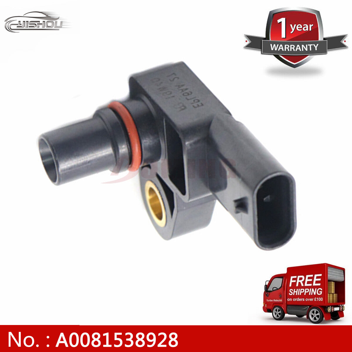 Manifold pressure sensor A0081538928 is suitable for Mercedes CLA250, GLA250, GLC300, and SLC300.