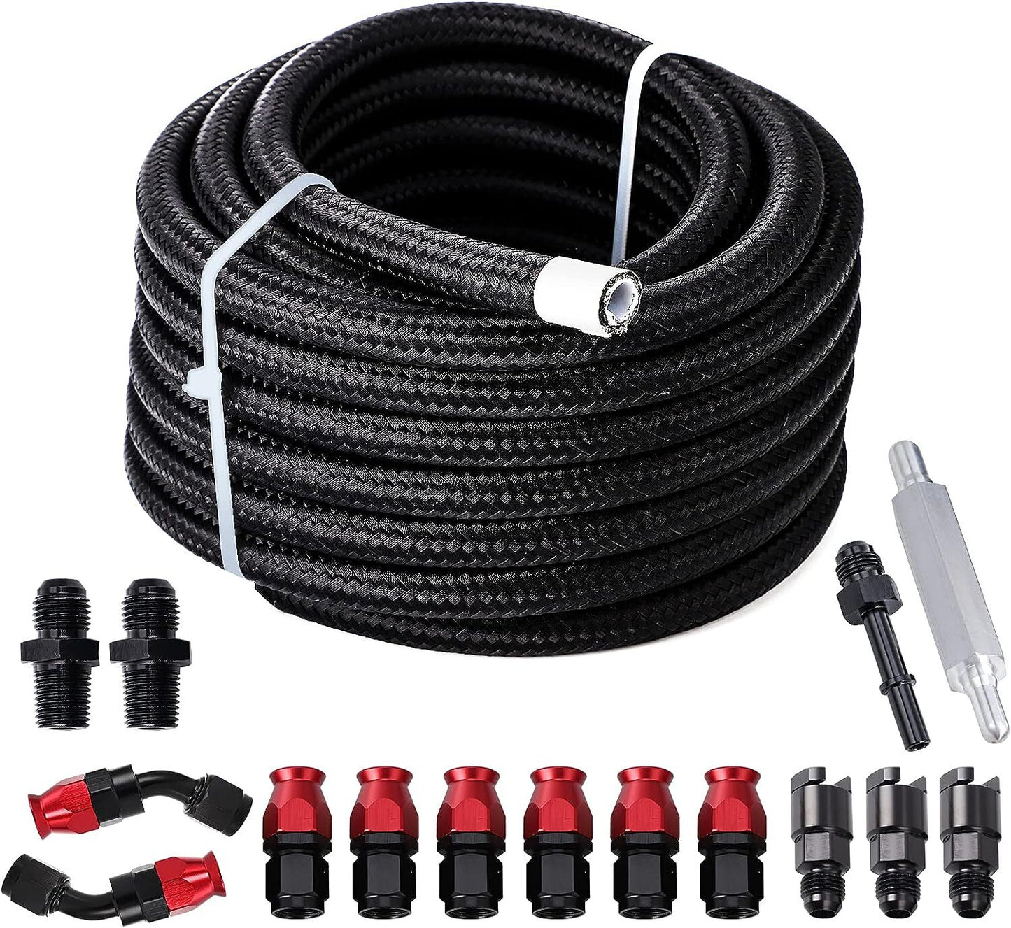 6AN 3/8 inch fuel hose EFI LS fuel injection 6AN fuel line E85 fuel line connector