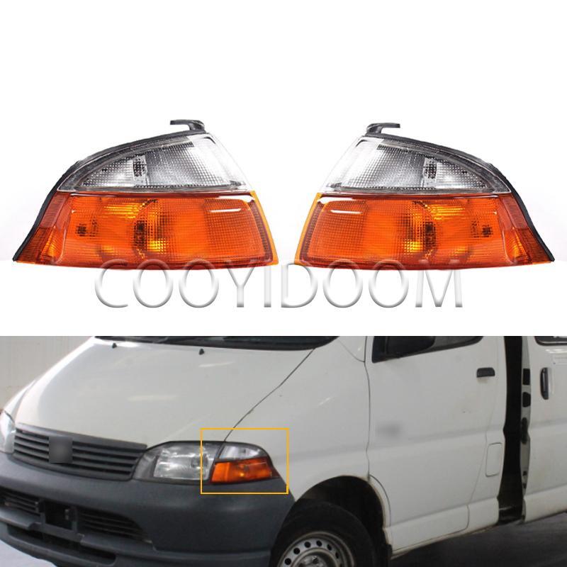Pair LH+RH Corner Lamp Park Indicator Lamp for Toyota Hiace SBV Van RCH 1995-03