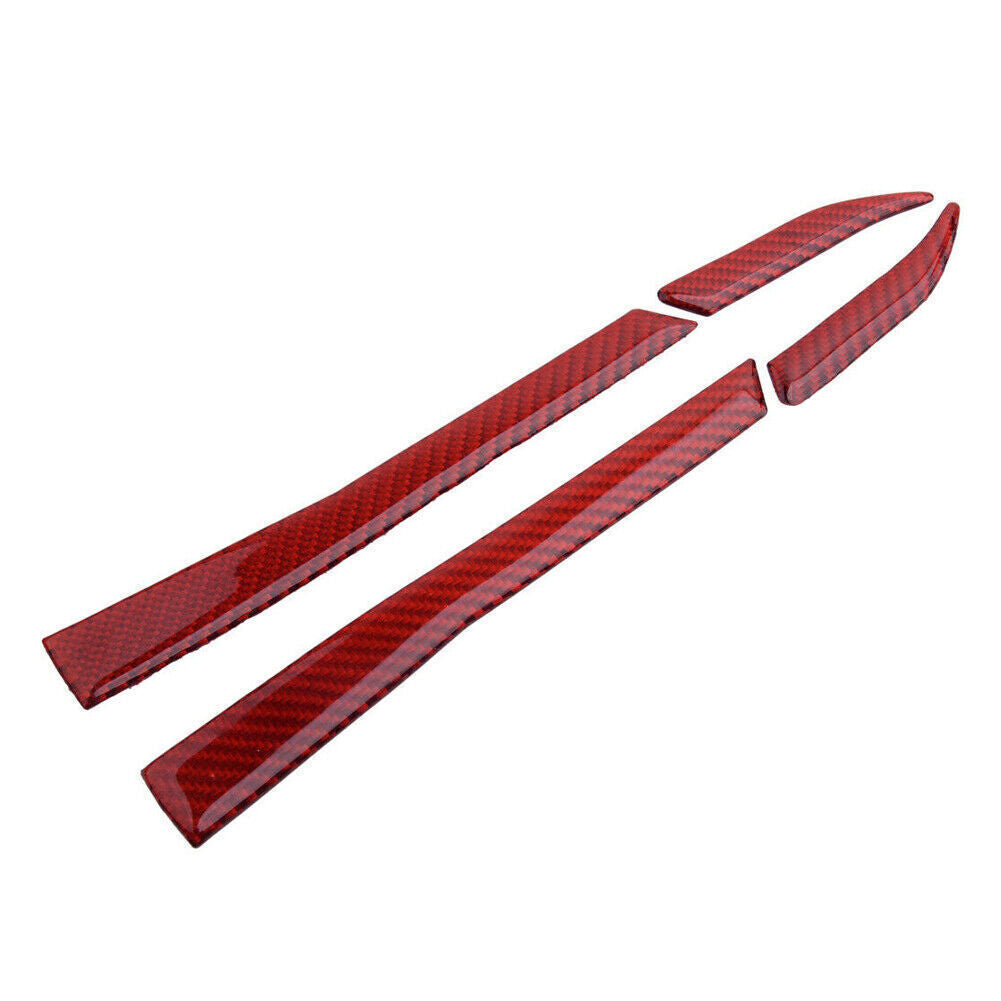 4pcs Carbon Fiber Rearview Mirror Cover Trim Strip Fit for Ford for Mustang 2015-2019 18