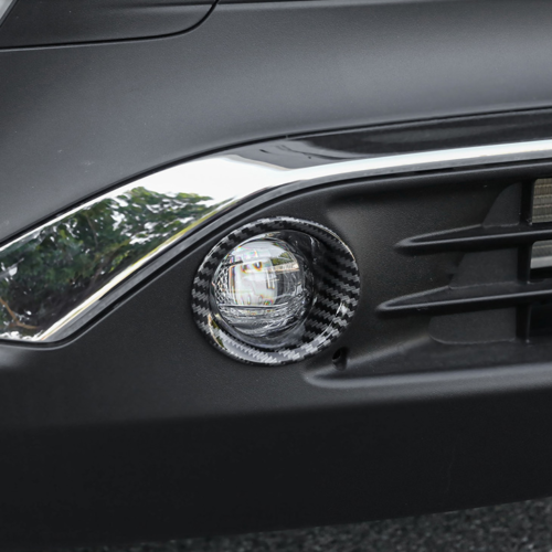 Carbon Fiber Front Fog Light Lamp Cover Decor Trims for Toyota Venza 2021-2023