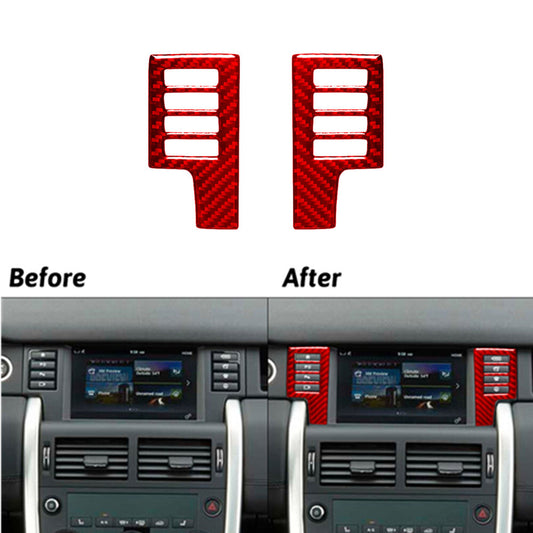 Red Carbon Fibre Screen Control Panel Trim for Land Rover Discovery Sport