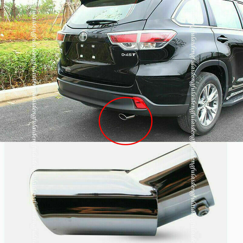 Silver Exhaust Muffler Tail Pipe Tip Tailpipe Trim for Toyota Highlander 2014-19