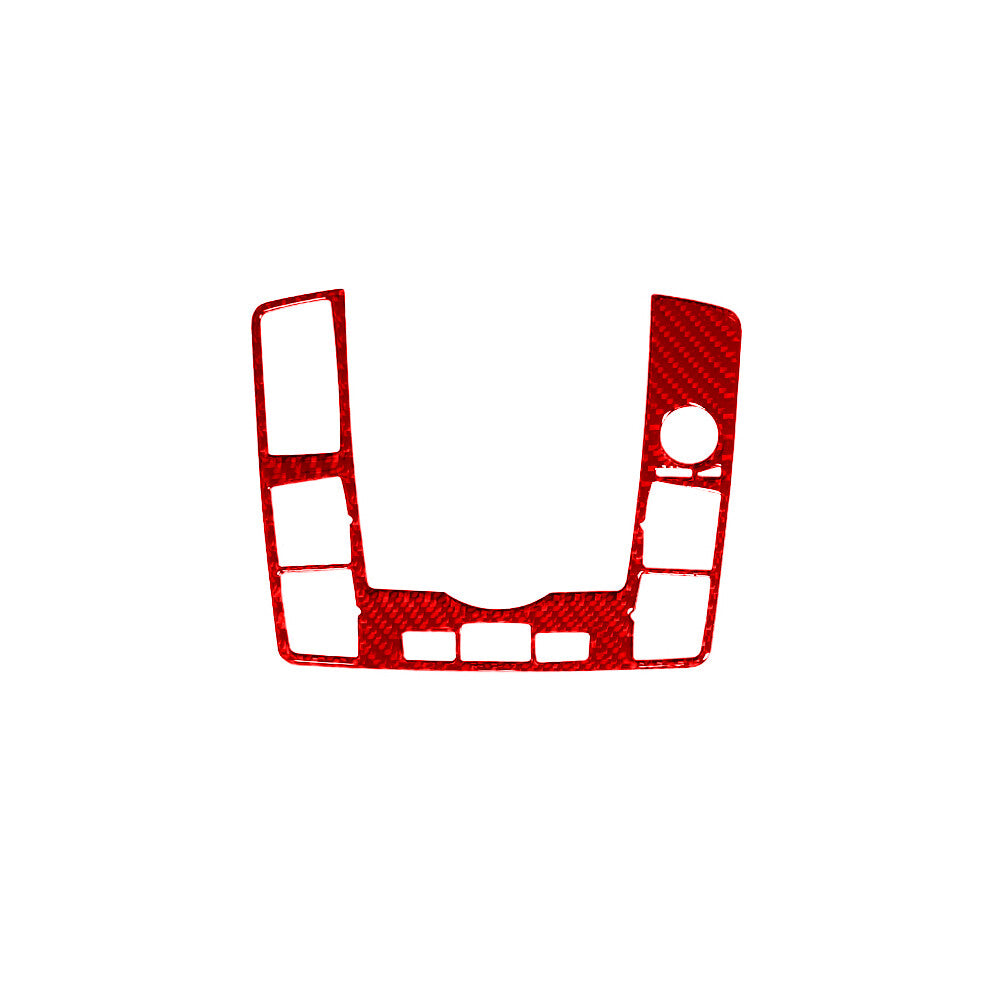 Red Carbon Fiber Interior Gear Shift Frame Cover Trim for Audi Q7 2007-2015