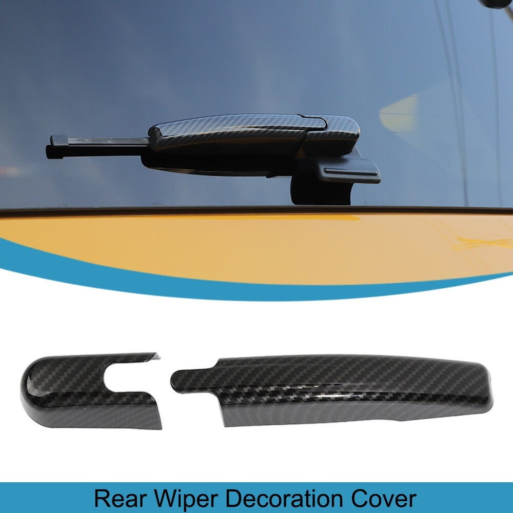 Carbon Fiber Rear Windshield Wiper Washer Cover Trim for Ford Bronco Sport 21-23