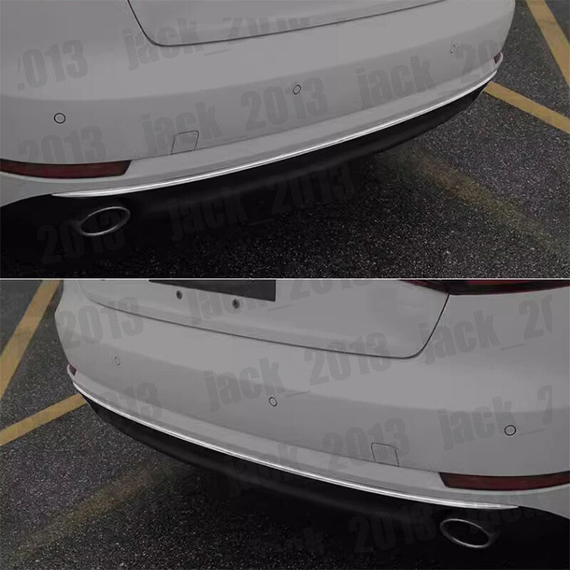 for Audi A4 B9 2017-2022 stainless Car Rear Bumper Protector Strip Trim
