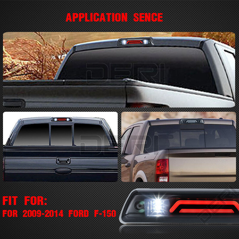 3rd Third Brake Light Smoke LED Rear Cargo Lamp For 2009-2014 for Ford F-150 F150