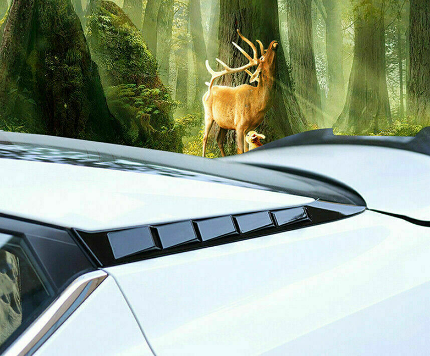 Glossy Black Rear Window Louver Shutter Trim for Nissan Sentra Sylphy 2020-2023