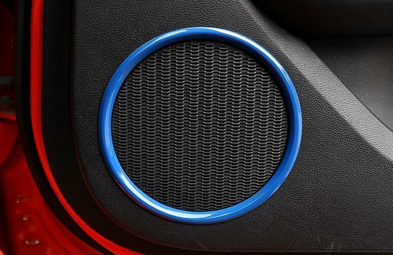 Fit for Ford for Mustang 2015-2022 Paint Blue Inner Door Horn Frame Cover Trim 2PCS