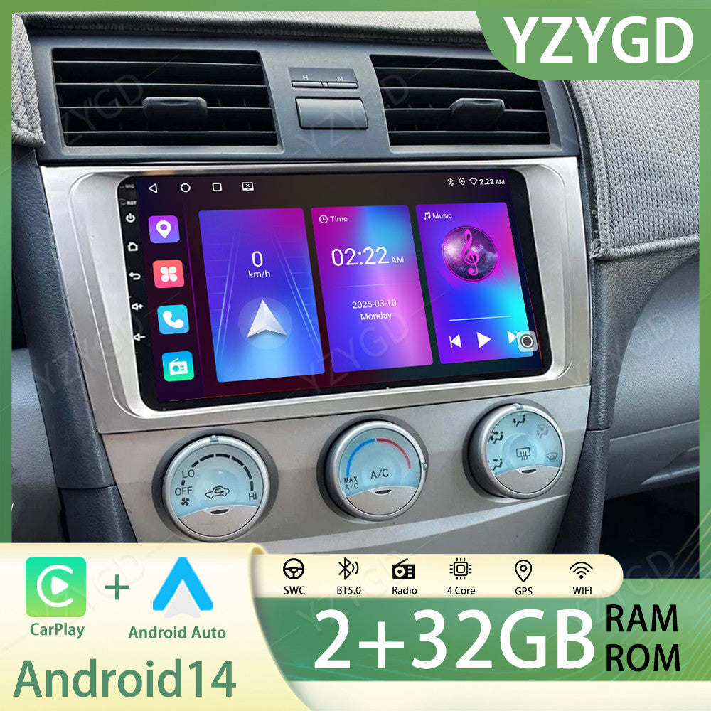 for Toyota for Camry 2007-2011 Car Stereo Radio Android 14 Carplay GPS WIFI Screen