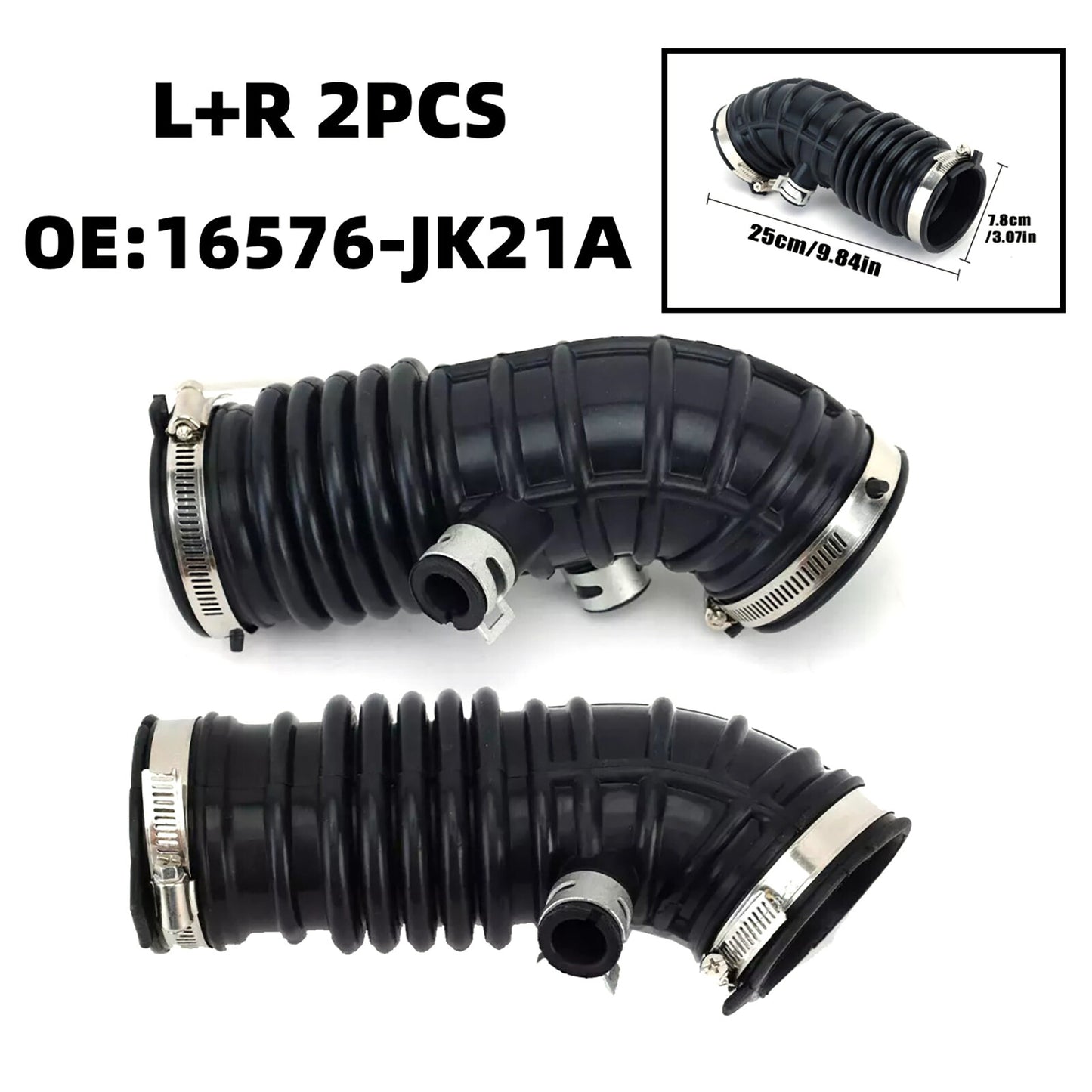 Rear LeftRight Air Intake Hose Tube for INFINITI G35 EX35 G37 3.5L 2007-2012