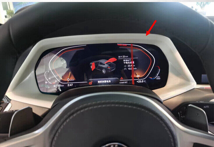 Carbon Fiber Dash Instrument Speedometer Cover for BMW X5 X6 X7 G05 2019-2023