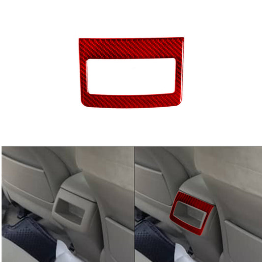 Red Carbon Fiber Rear Center Storage Cover Trim for Toyota for Camry 2007-2011