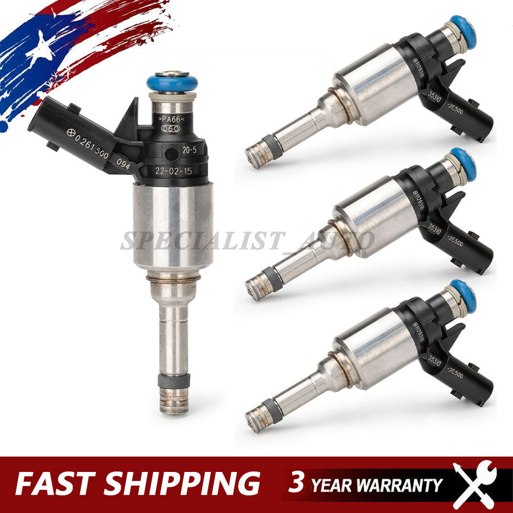 All-new 4-piece fuel injectors are compatible with 2014-17 for Kia Forte and for Hyundai for Elantra 2.0L 35310-2E500