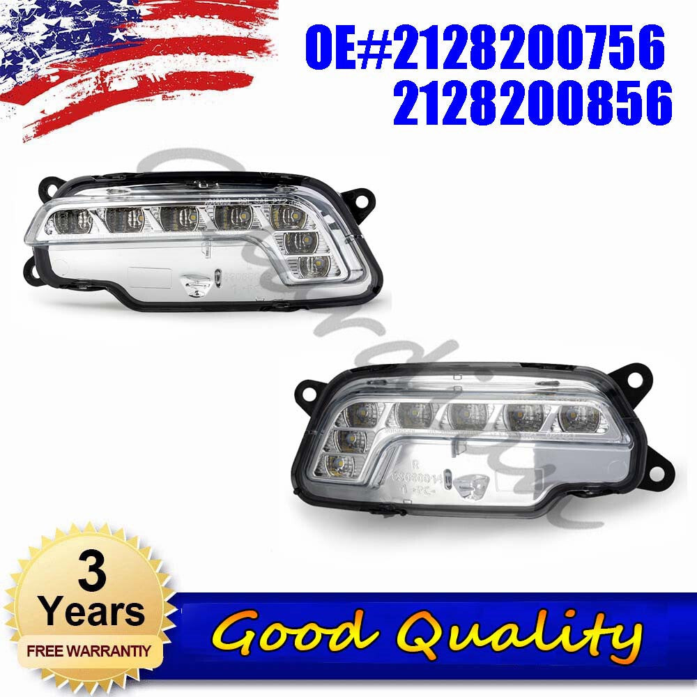 Pair LH RH LED Daytime Running Light Set 10-16 for Mercedes W212 E350 E63 AMG