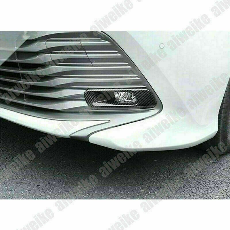 for Toyota for Camry 2018-2022 Carbon Fiber Front Bumper Fog Light Lamp Cover Trims
