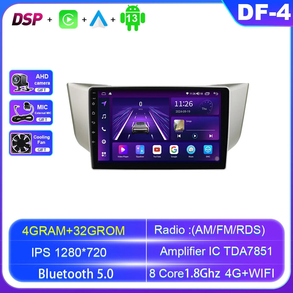 for Lexus RX300 RX330 RX400H for Toyota Harrier 2003-2009 Car Radio GPS Player