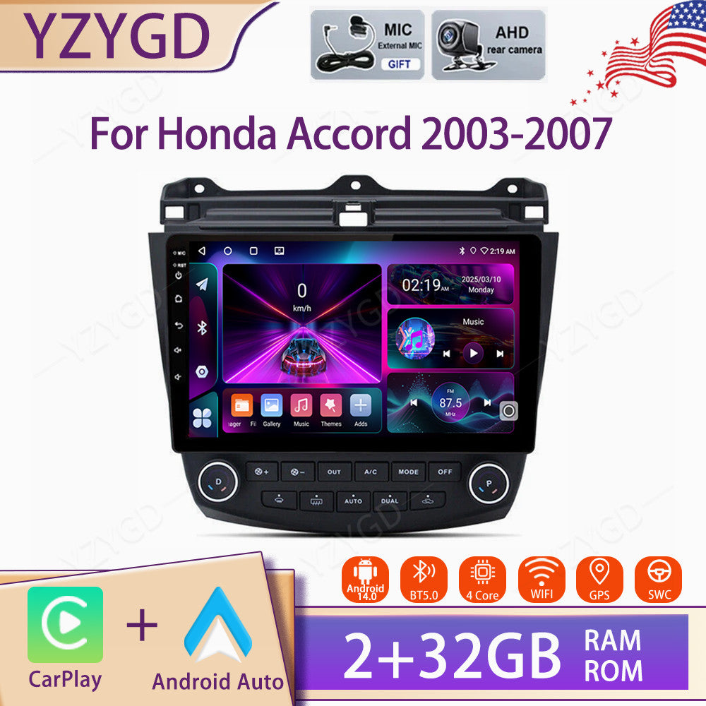 Apple CarPlay for Honda for Accord 2003-2007 Stereo Android Car Radio GPS Screen BT