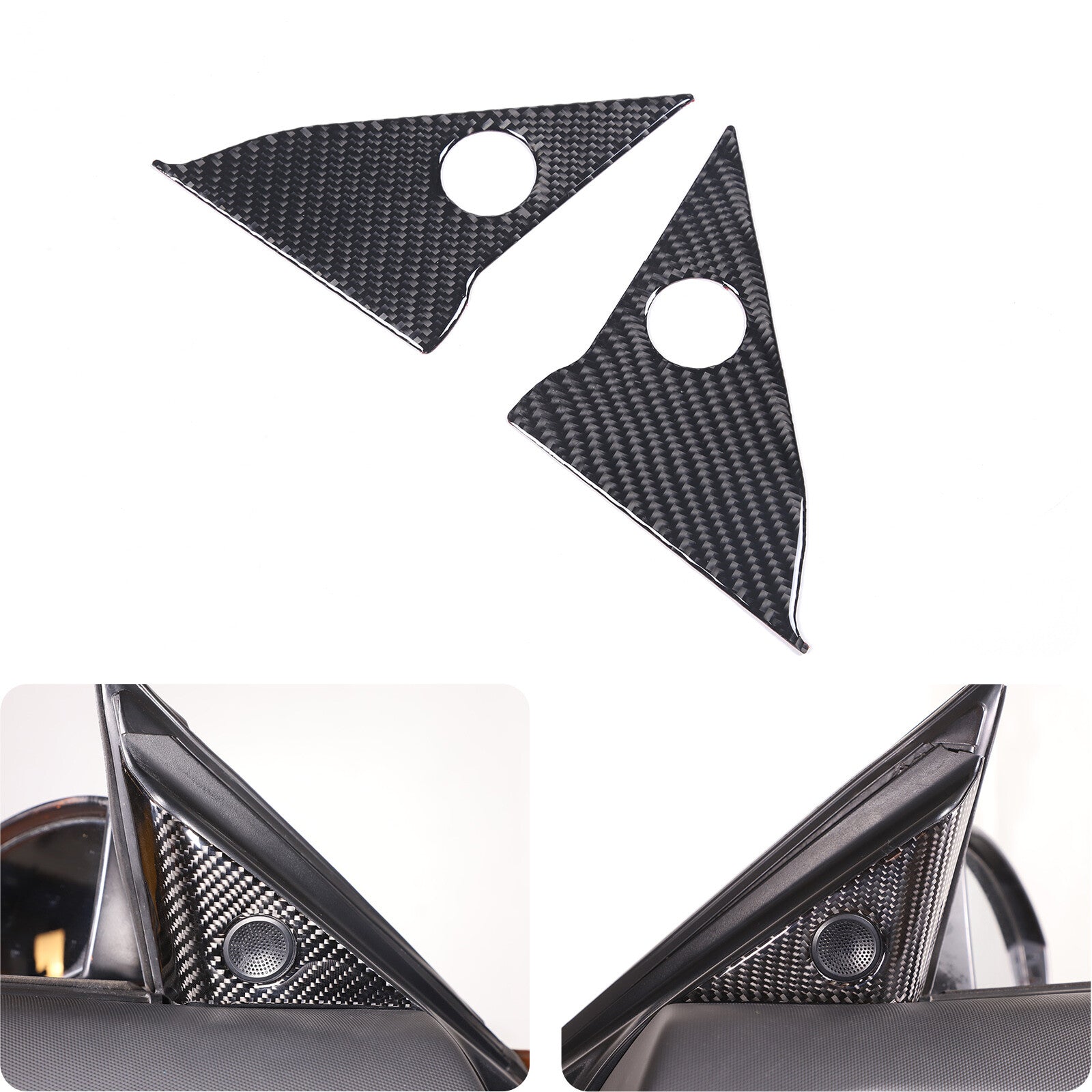 Matte Black Front Door Window Lift Switch Cover Trim for Toyota Tacoma 16-22
