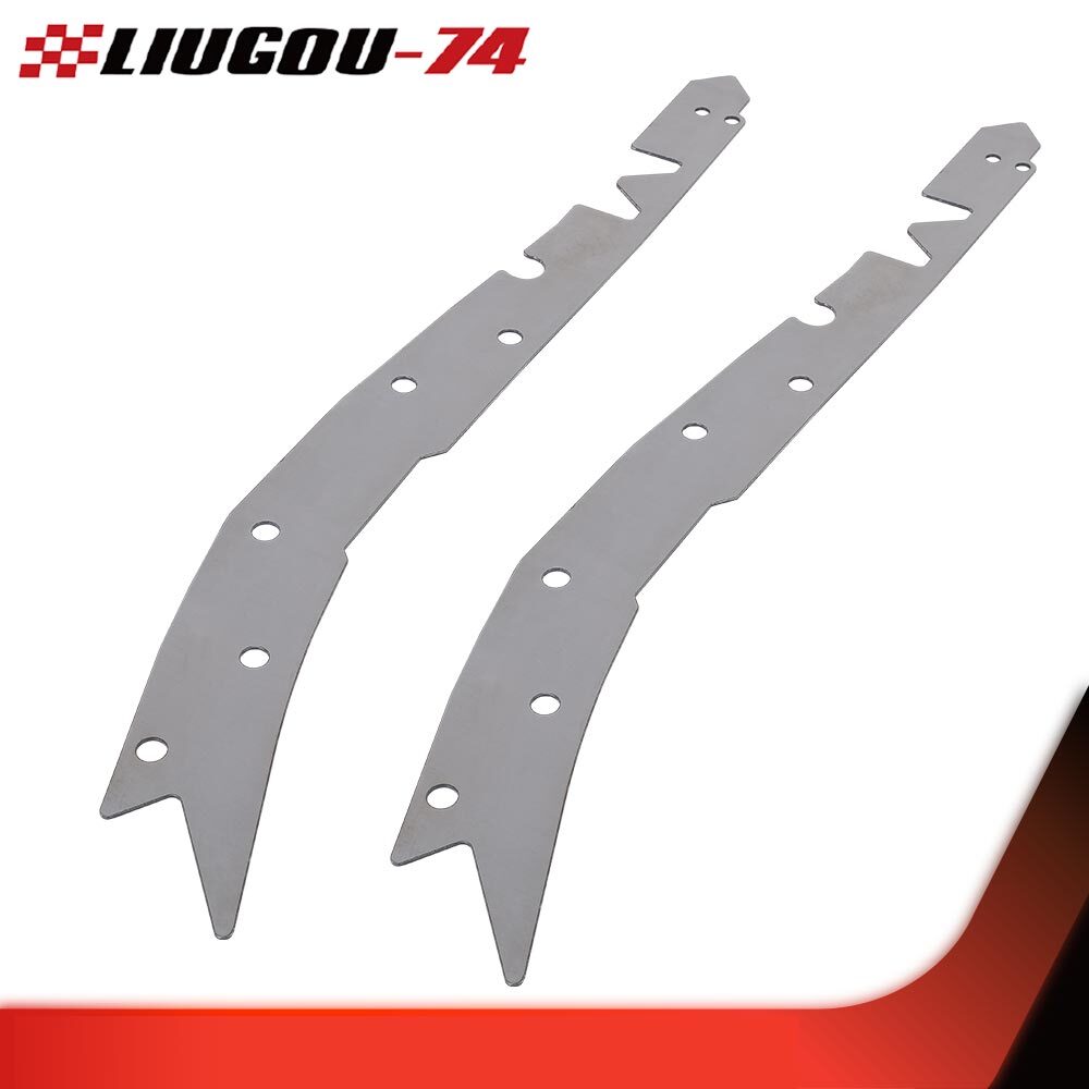 One pair of frame rustproofing and repair plates suitable for 1995-2004 for Toyota Tacoma silver models.