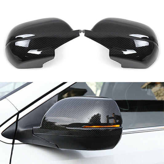 Carbon Fiber style Rearview Side Mirror Cover Cap Trim for Honda CR-V 2017-19 18