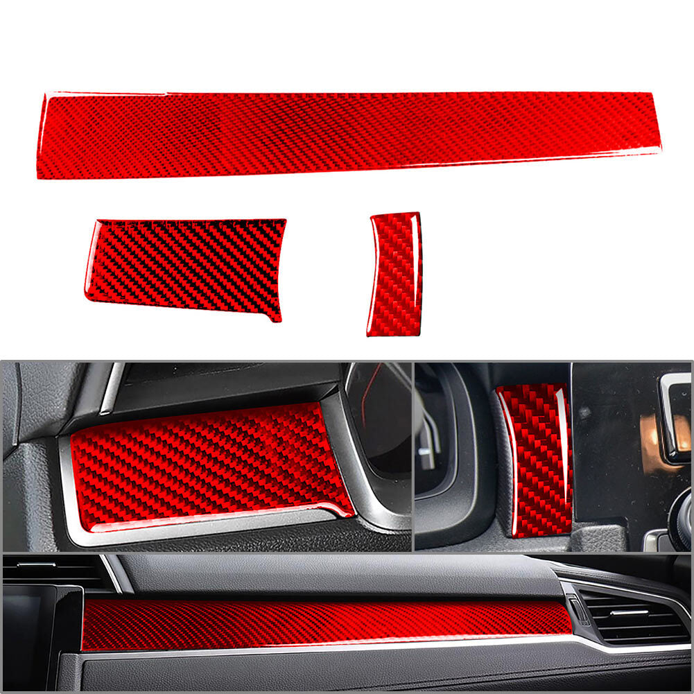 Carbon Fiber Dashboard Center Console Cover for Honda for Civic 10th Gen 16-21