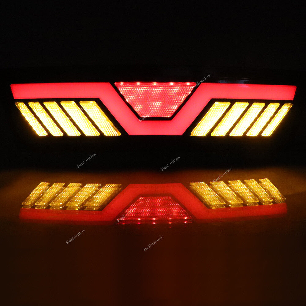 Rear Bumper Spoiler Led Signal Lights Fog Lamps For 2020-2022 for Tesla Model Y