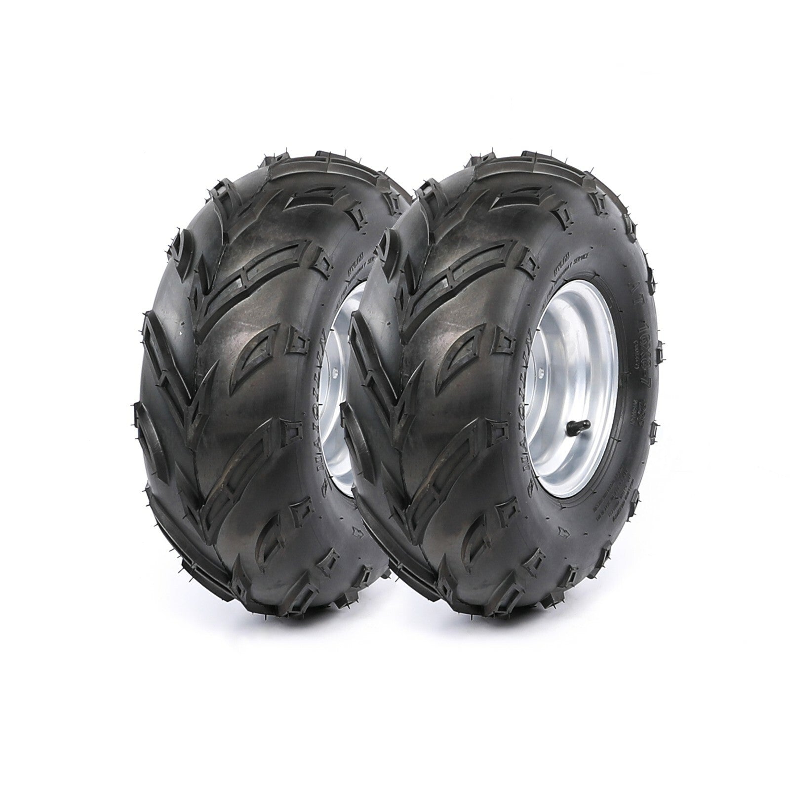 2-piece 16x8-7 wheel rims + 4 bolts 24T rear axle hubs suitable for all-terrain vehicles, go-karts, and for golf carts.