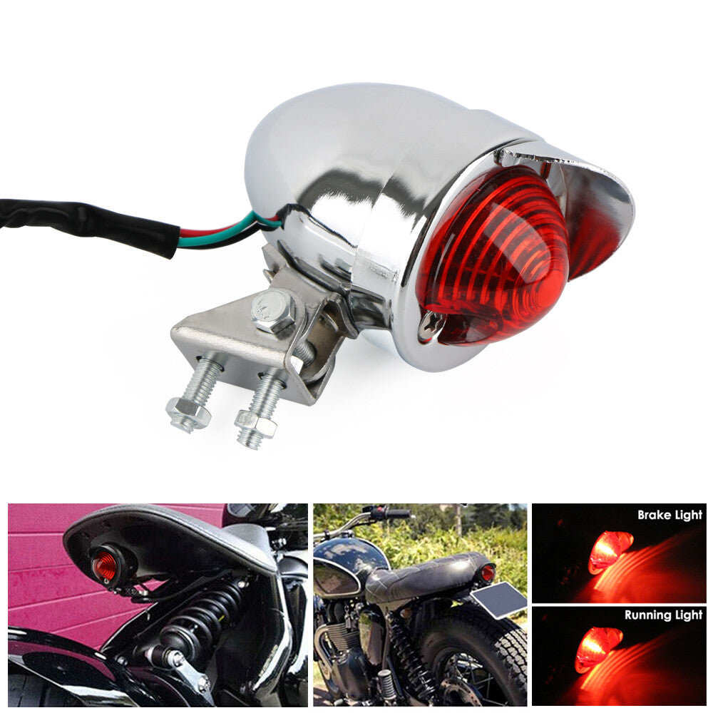 Rear bulb tail brake taillight stop light motorcycle suitable for Harley Bobber Chopper