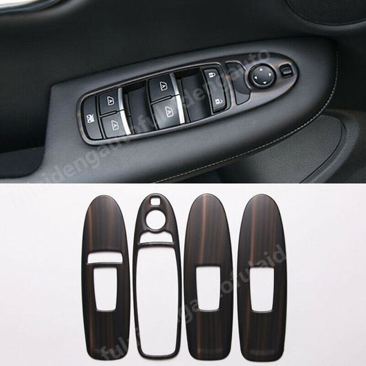 for Infiniti QX50 19-21 Wood grain Door Armrest Window Lifter Switch Cover Trim