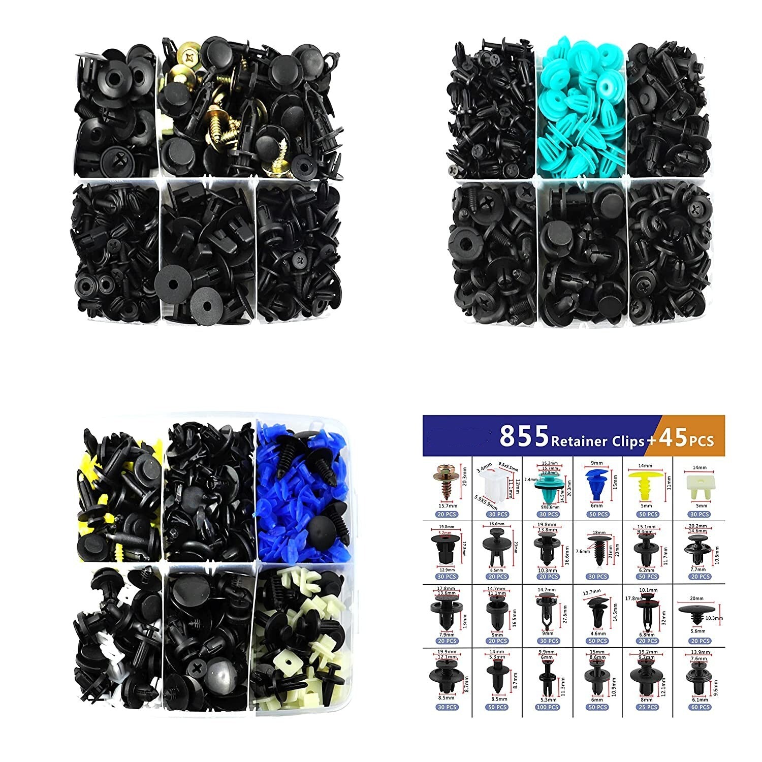 Automotive fastener clips and fasteners are being marketed for GM, for Ford , for Toyota , for Honda , and for Chrysler .