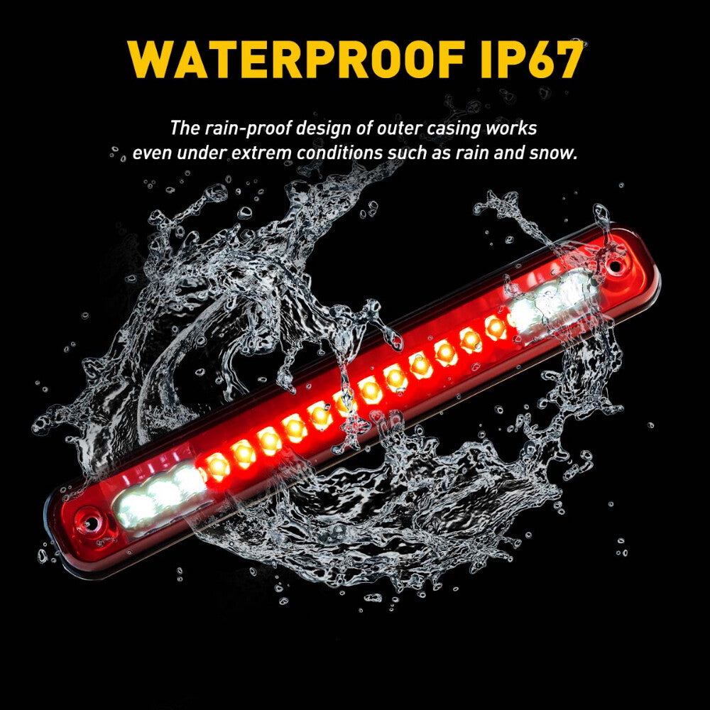 1988-1998 for GMC C1500 K1500 Red LED Triple Glossy Light