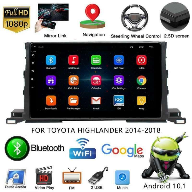 Android10.1 Car for Toyota Highlander 2015 Stereo Radio Player BluetoothGPS Navi