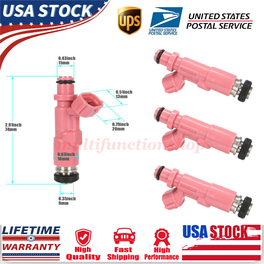 4Pcs Fuel Injectors 23250-75080 for Toyota Tacoma 4Runner 1998-2004 2.4L 2.7L