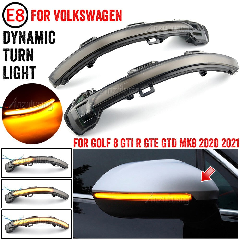 Dynamic Side Turn Signal Light for VW for Golf 8 GTI R GTE GTD MK8 2020 2021