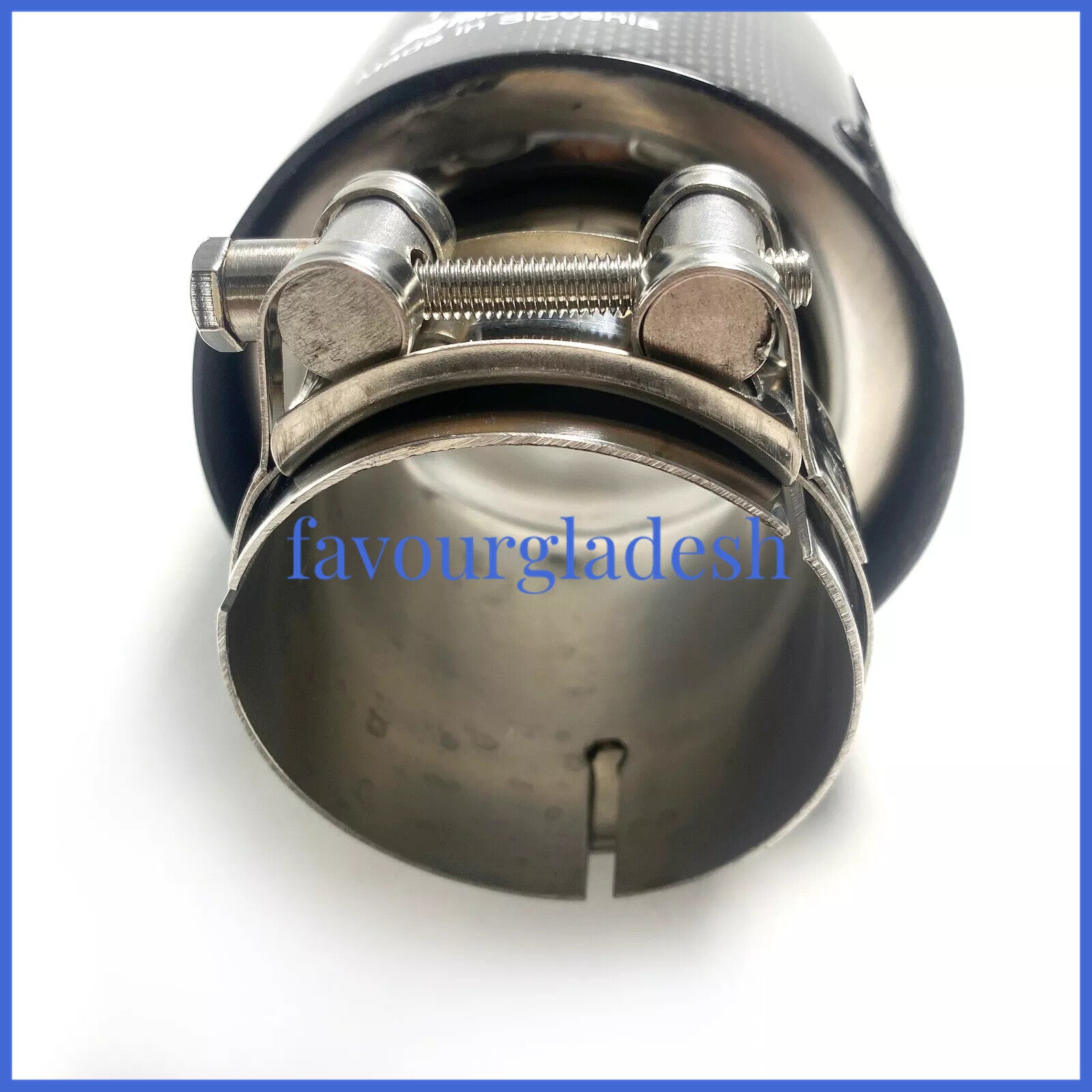 1 X IN 2.5 63MM OUT: 4.0 101MM Akrapovic Glossy Carbon Fiber Pipe Exhaust Tip