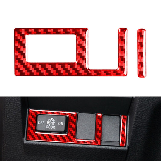 Look Head Light Switch Button Cover for Toyota Tundra 2014-2021 Carbon Fiber Red